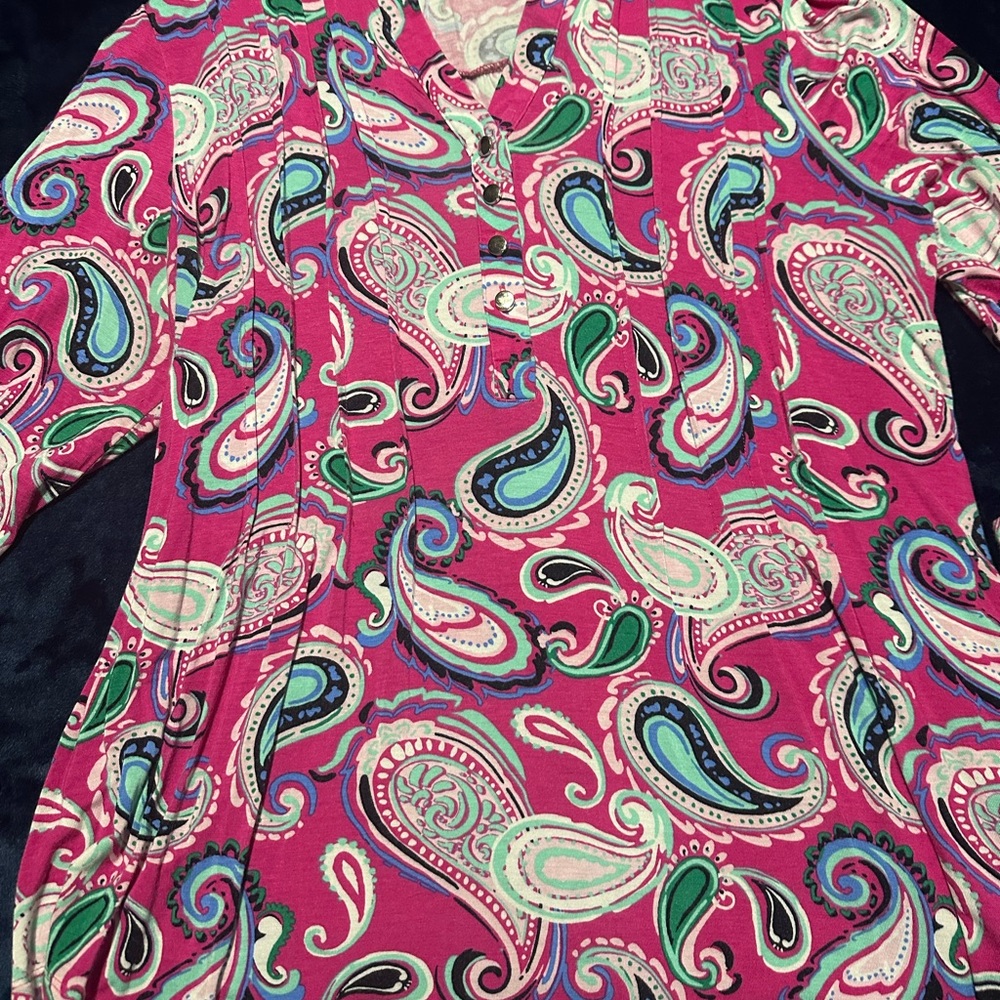Vibrant Paisley Print Top